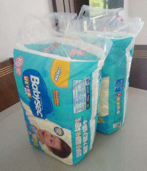 Fralda Babysec Ultrasec Galinha Pintadinha, Azul, XG, 60 unidades