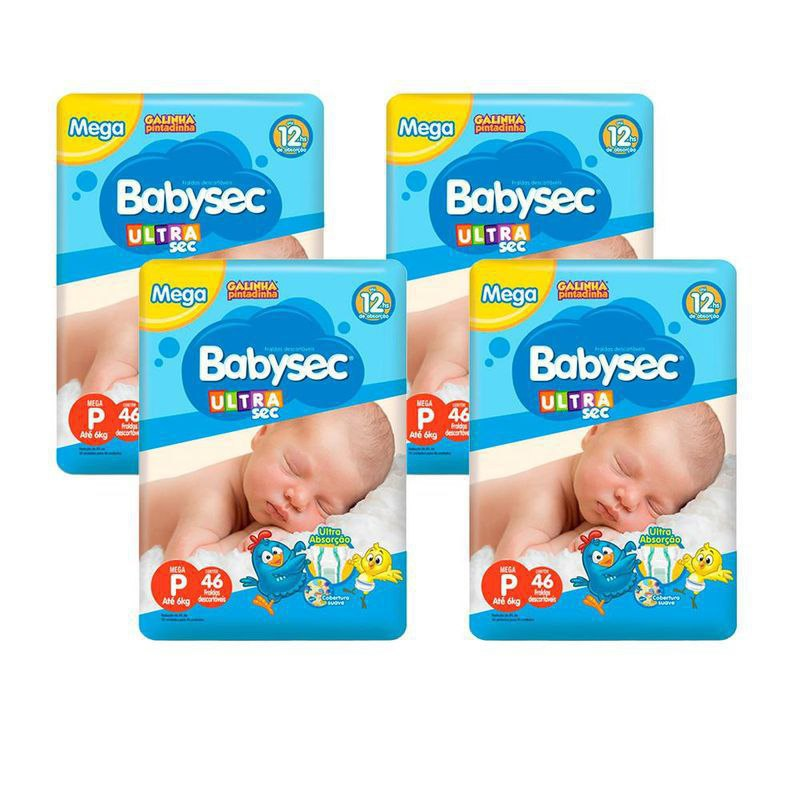 Fralda Babysec Ultrasec P 184 Unidades