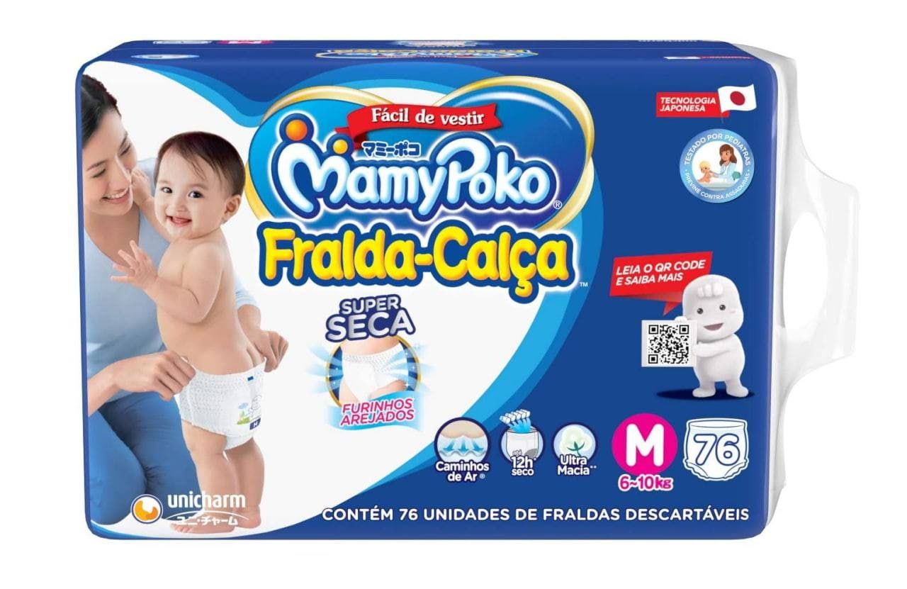 Fralda-Calça Super Seca MamyPoko M 76 unidades