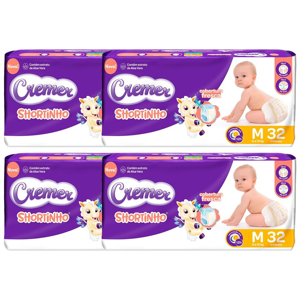 Fralda Cremer Shortinho Jumbo M 128 Unidades