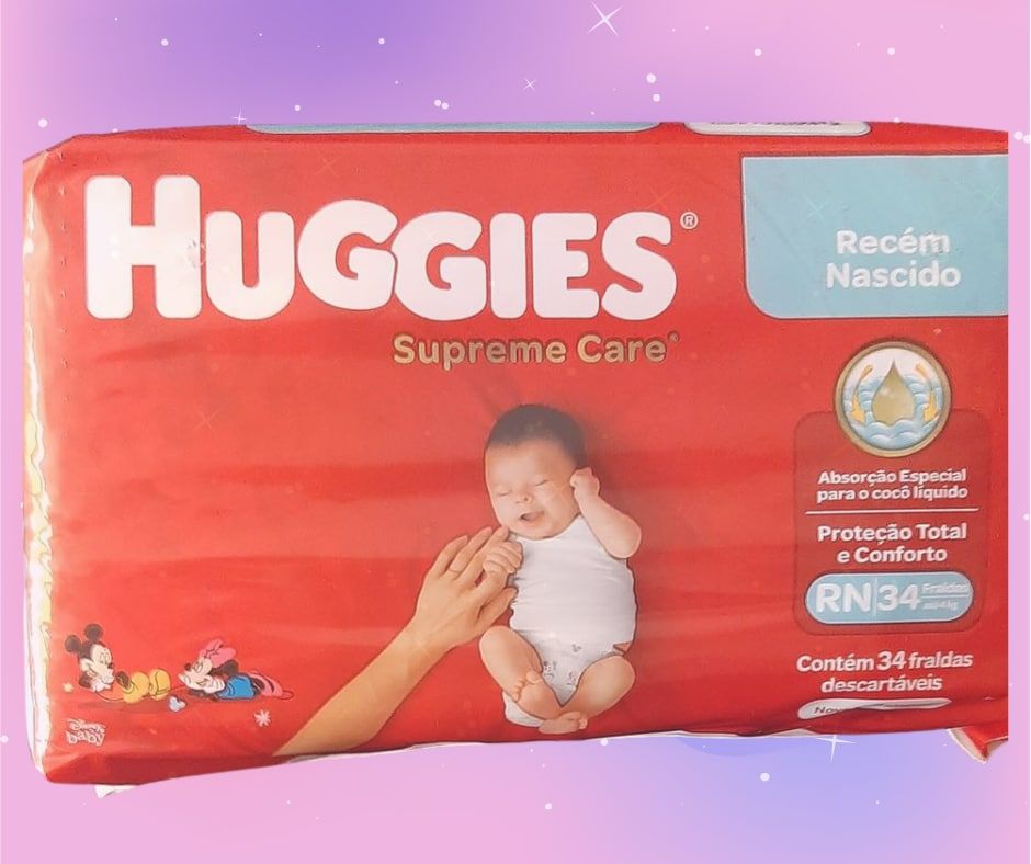 Fralda Huggies Supreme Care RN - 34 fraldas