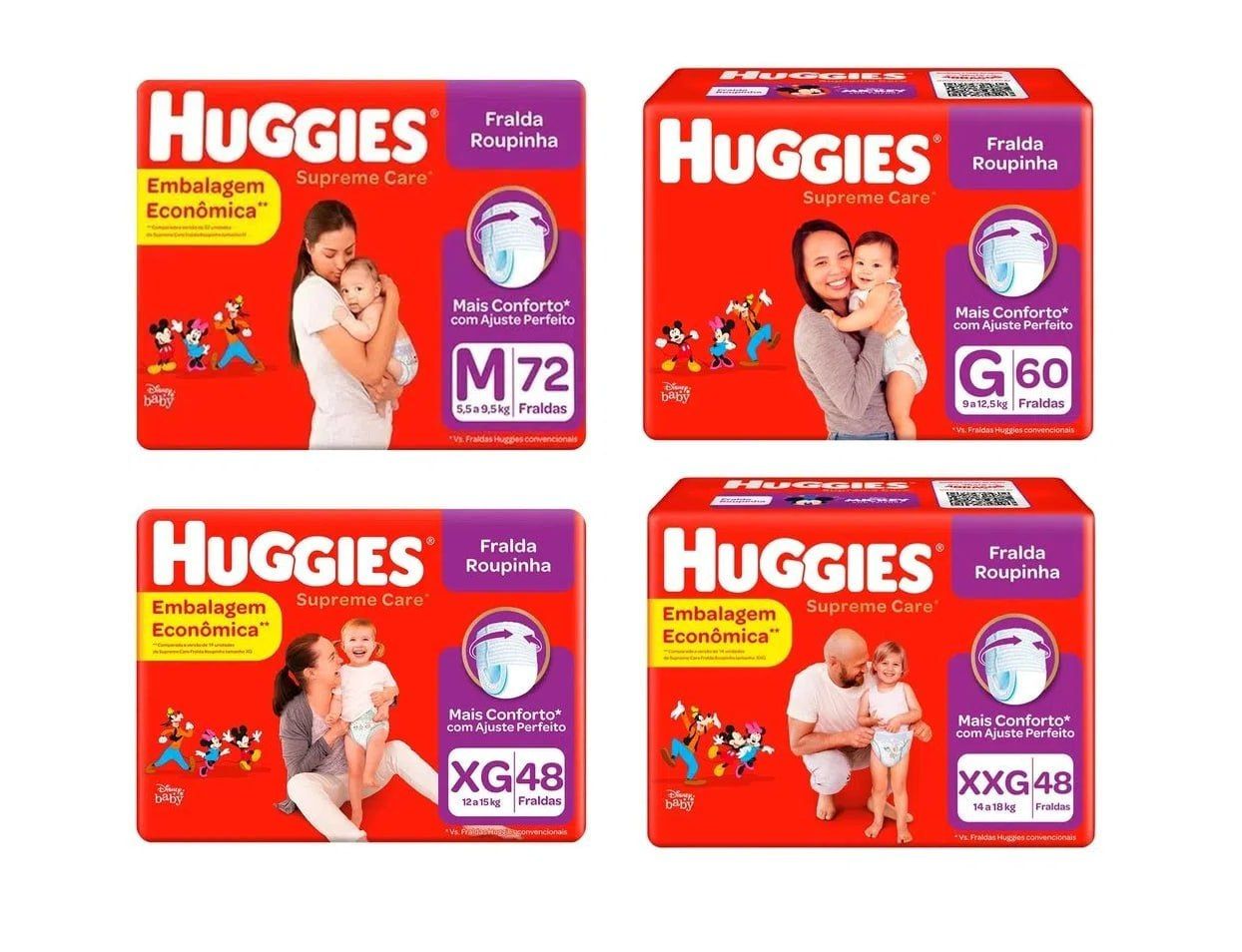 Fralda Huggies Supreme Care Roupinha