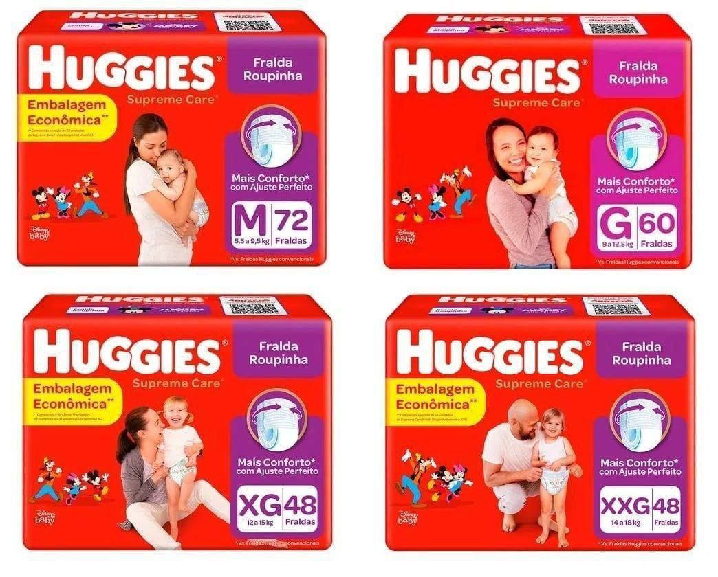 Fralda Huggies Supreme Care Roupinha