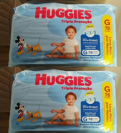 Fralda Huggies Tripla Proteção G - 78 Fraldas