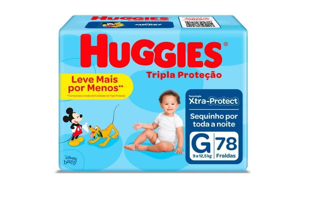 Fralda Huggies Tripla Proteção G 78 unidades