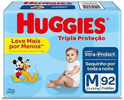 Fralda Huggies Tripla Proteção M - 92 Fraldas