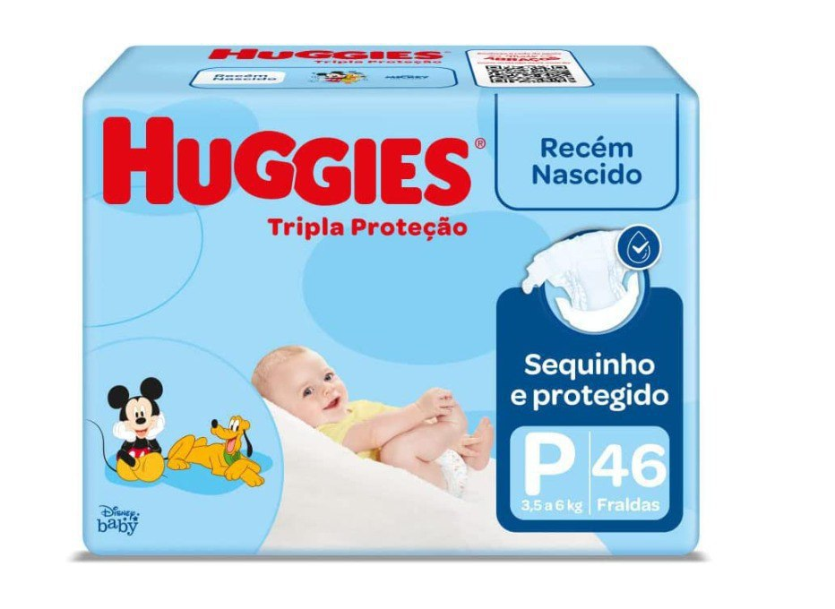 Fralda Huggies Tripla Proteção P - 46 fraldas