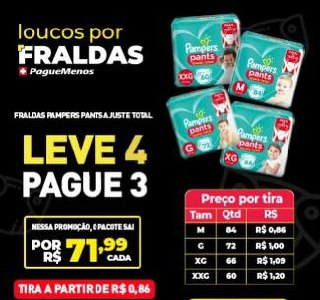 Fralda Pampers Pants Ajuste Total