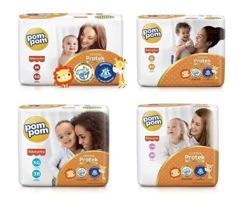 Fralda Pom Pom Derma Protek Mega By Fisher Price
