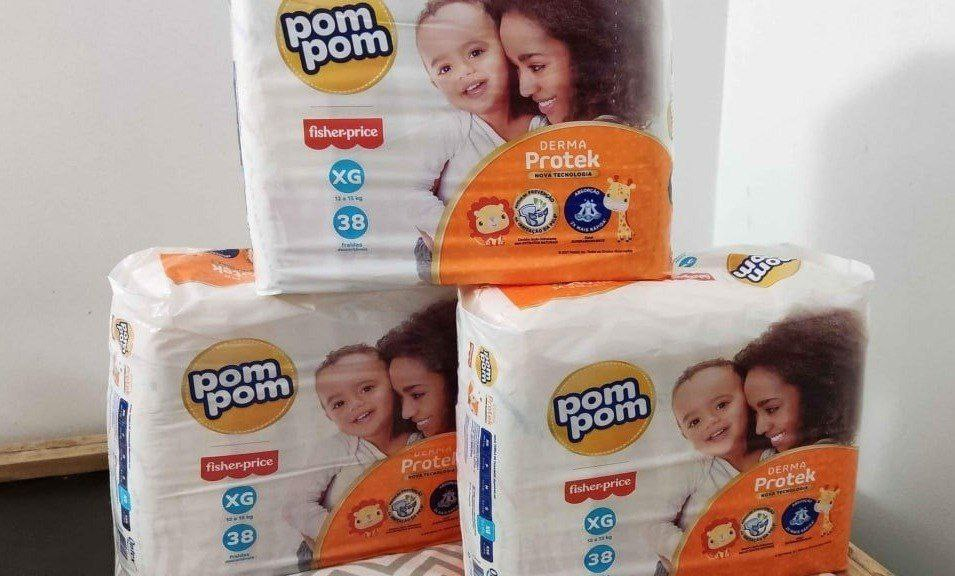 Fralda Pom Pom Derma Protek Mega Xg 38Un, Pom Pom, Laranja, Extra Grande