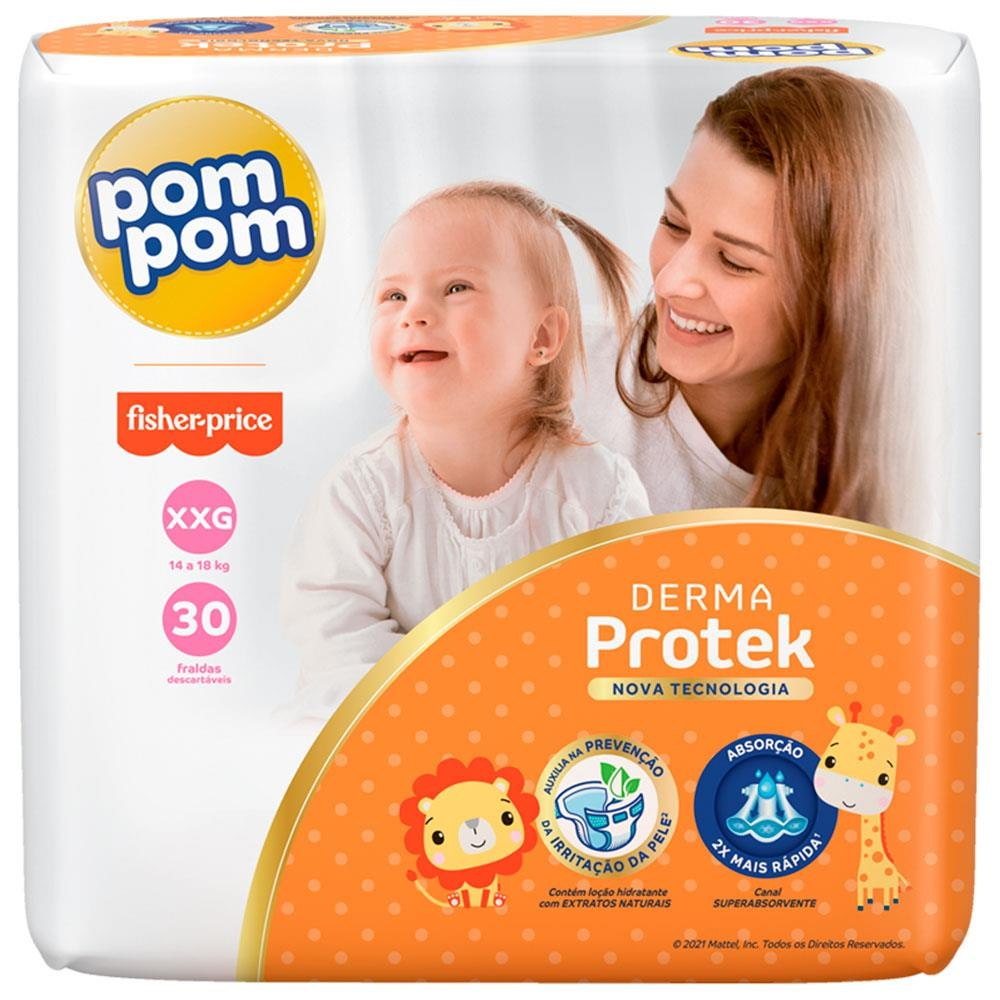 Fralda Pom Pom Derma Protek XXG - 30 Unidades