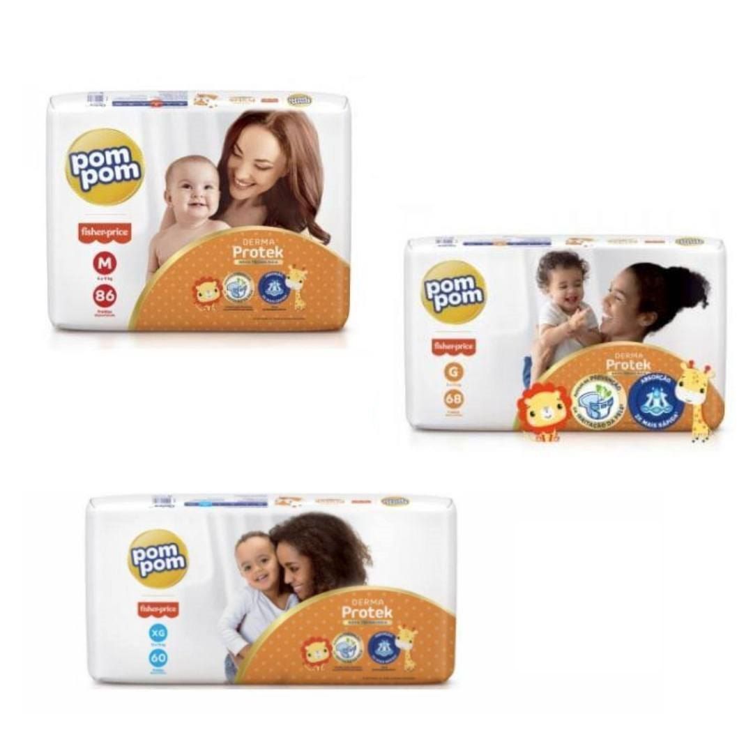Fralda Pom Pom Protek Proteção de mãe (Embalagem pode variar)