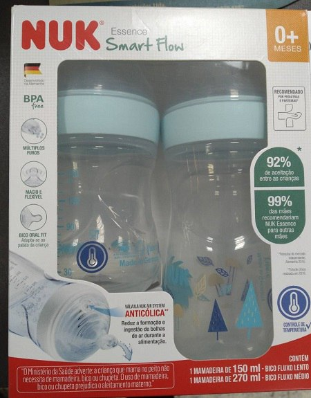 Kit 2 Mamadeiras Smart Flow 150/270ml Essence NUK