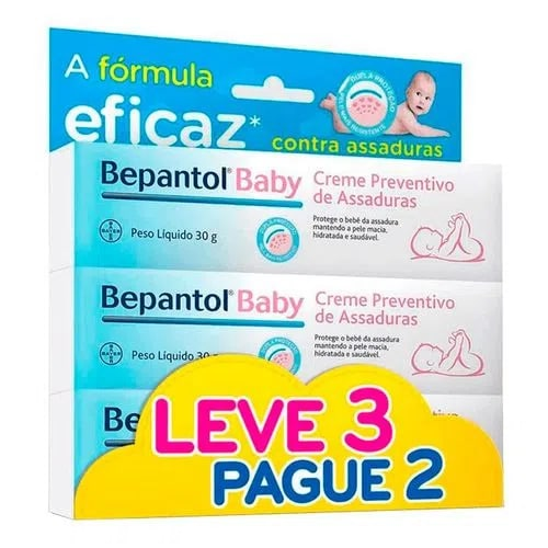Kit Creme Para Assaduras Bepantol Baby 30g 3 Unidades