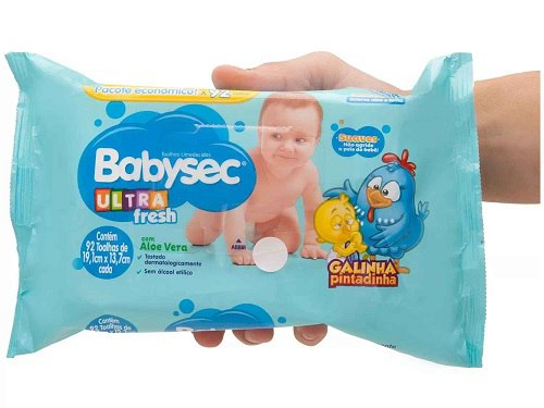 Lenço Umedecido Babysec Galinha Pintadinha 92 Lenços