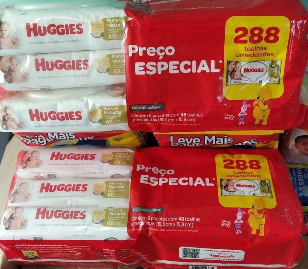 Lenços Umedecidos Huggies Puro e Natural - 288 lenços