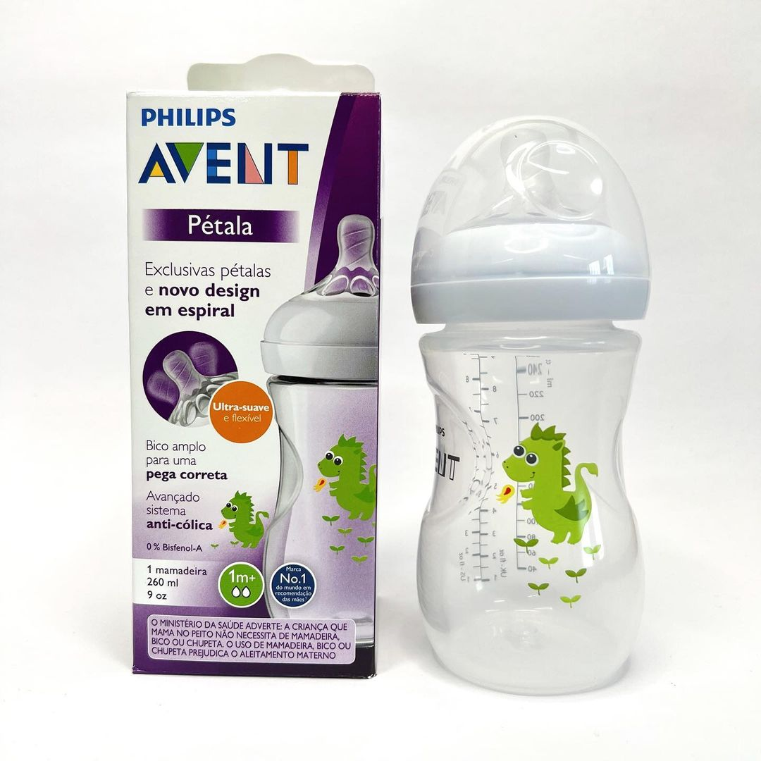 Mamadeira Pétala Decorada Dragão, Philips Avent 260ml