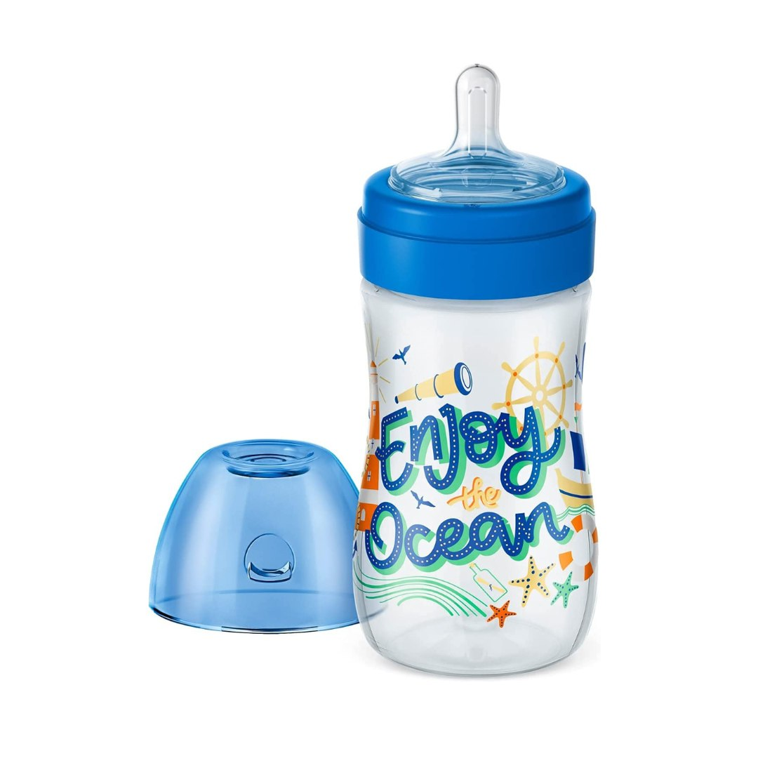 Mamadeira Super Evolution Divertida 6m+ 300ml Azul - Lillo