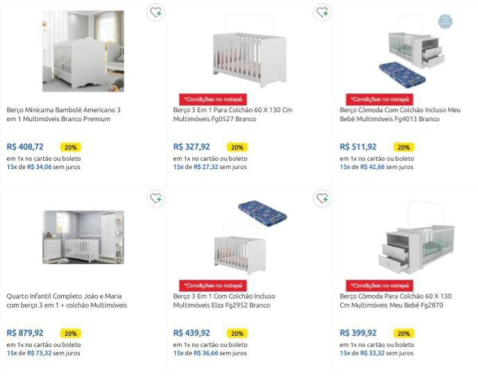 Móveis para Quarto de Bebê com até 20% off