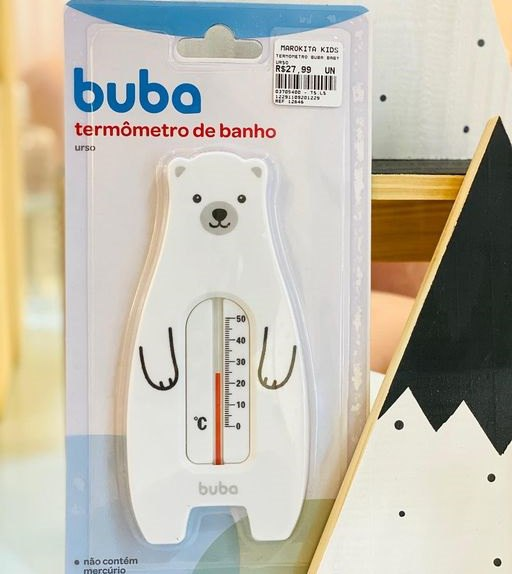 Termometro De Banheira Urso, Buba, Branco