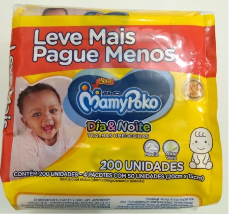 Toalhas Umedecidas MamyPoko Dia&Noite, 200 unidades, Branco