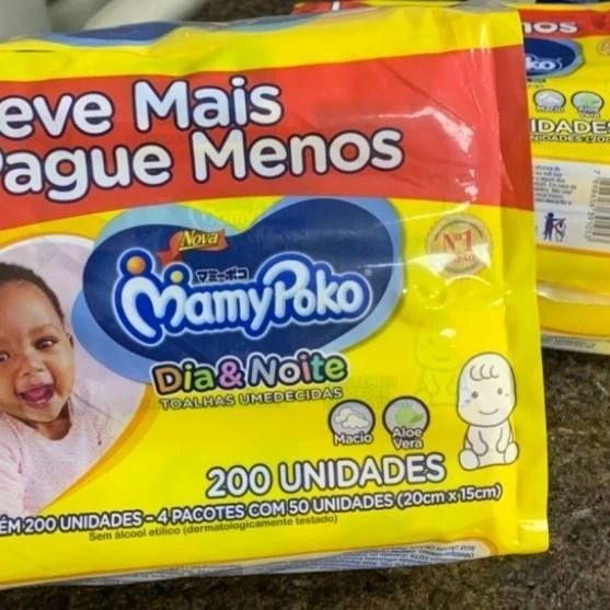 Toalhas Umedecidas MamyPoko Dia&Noite com 200 un