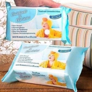 Toalhas Umedecidas Sensitive, 96 unidades, Cuidado & Carinho*