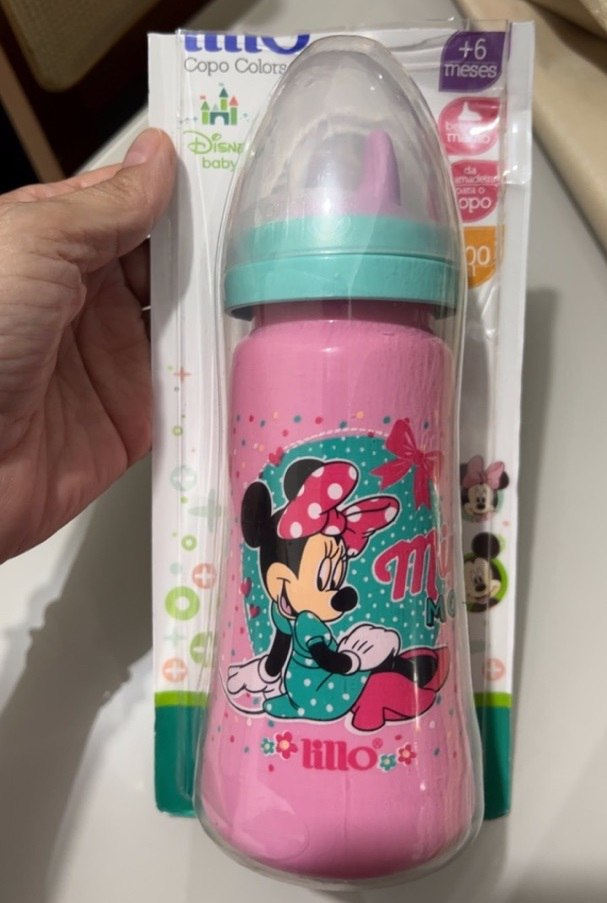 Copo Colors Disney com Bico em TPE - Lillo, Rosa