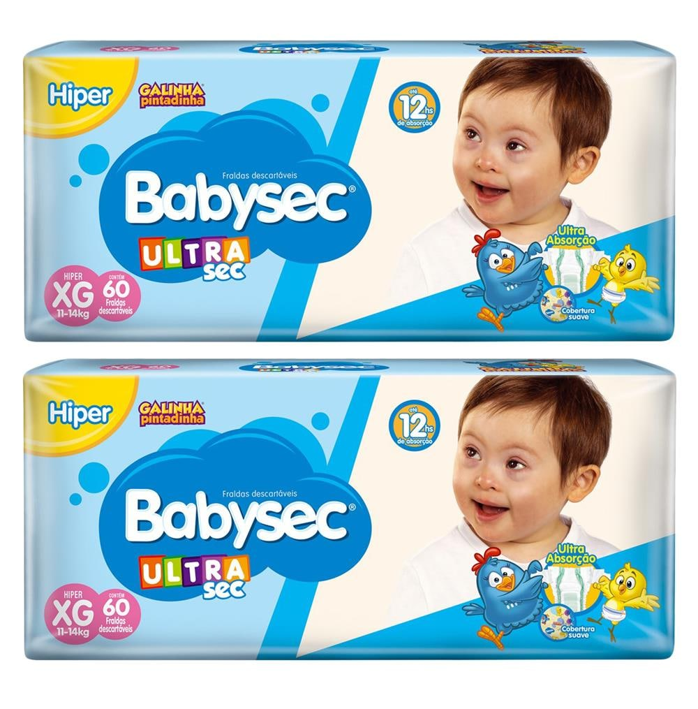 Fralda Babysec Ultrasec XG 120 unidades