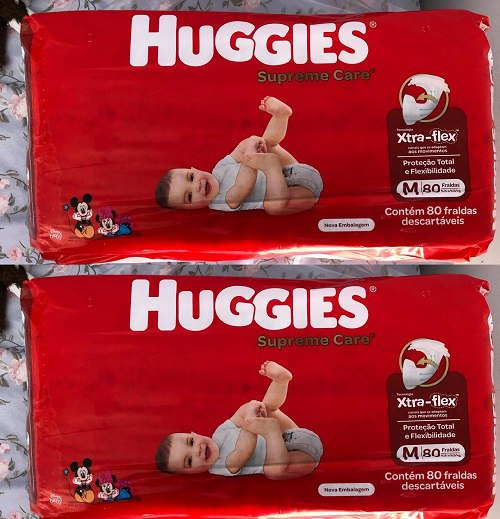 Fralda Huggies Supreme Care M 80 unidades