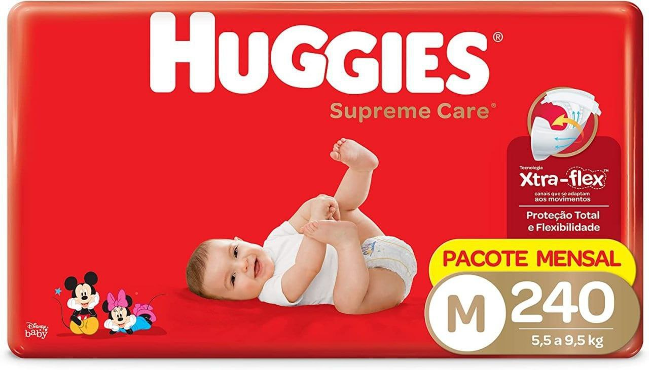 Fralda Huggies Supreme Care M COM 240 Unidades