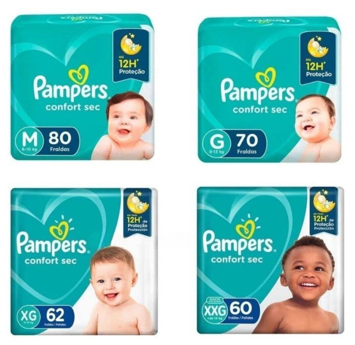Fralda Pampers Confort Sec Giga
