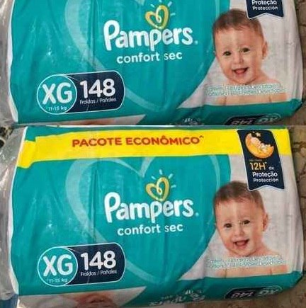 Fralda Pampers Confort Sec XG 148 Unidades