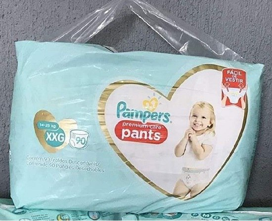 Fralda Pampers Pants Premium Care tam XXG 90 unidades