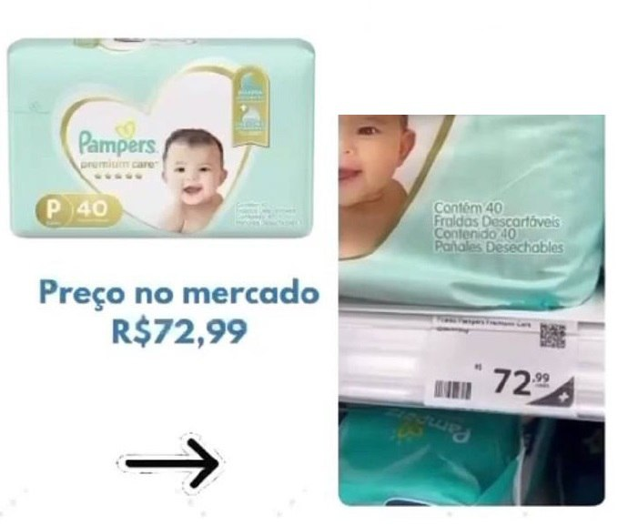 Fralda Pampers Premium Care P - 40 fraldas