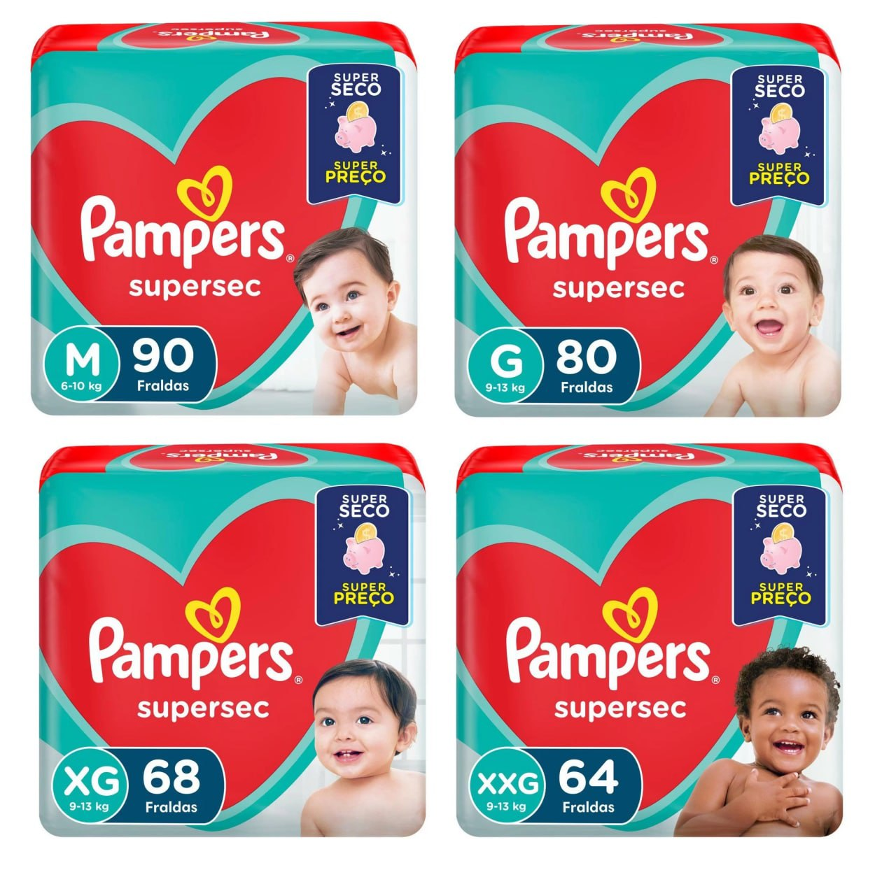 Fralda Pampers Supersec Jumbo Em Promoção No Mamãe Pechincha