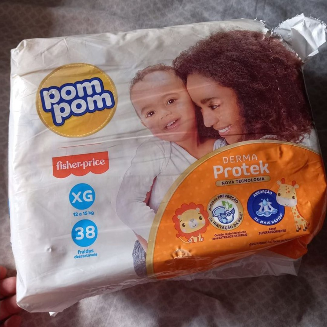 Fralda Pom Pom Derma Protek Mega Xg 38Un