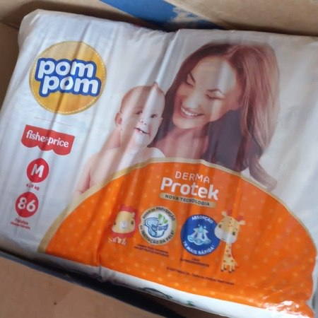 Fralda Pom Pom Protek Hiper M 86 unidades