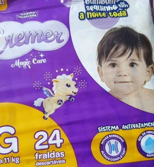 Fralda Prática, Cremer, Branco, G, Cremer, Branco, G, pacote de 24