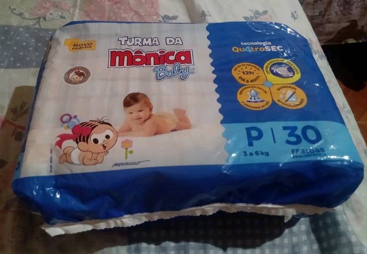 Fralda Turma da Monica Baby Jumbo com 30 Unidades