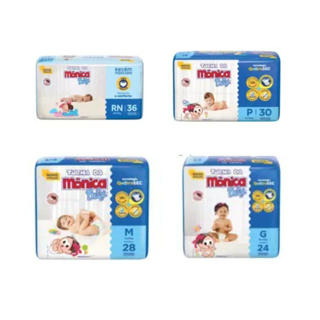 Fralda Turma da Mônica Baby (RN-P-M-G)