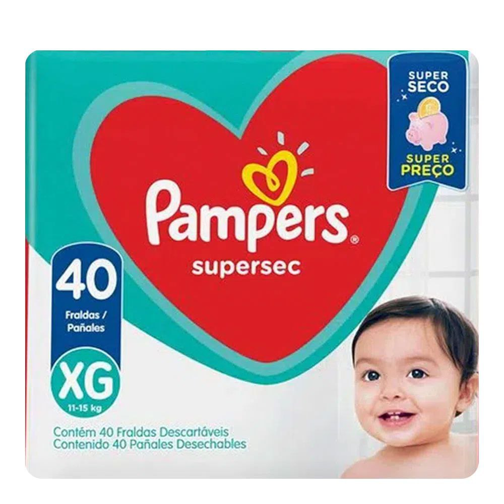 Fraldas Pampers Supersec