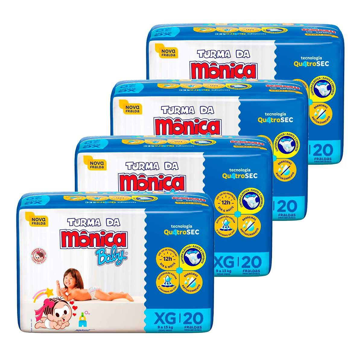 Kit de Fraldas Infantil Turma Da Mônica Jumbo