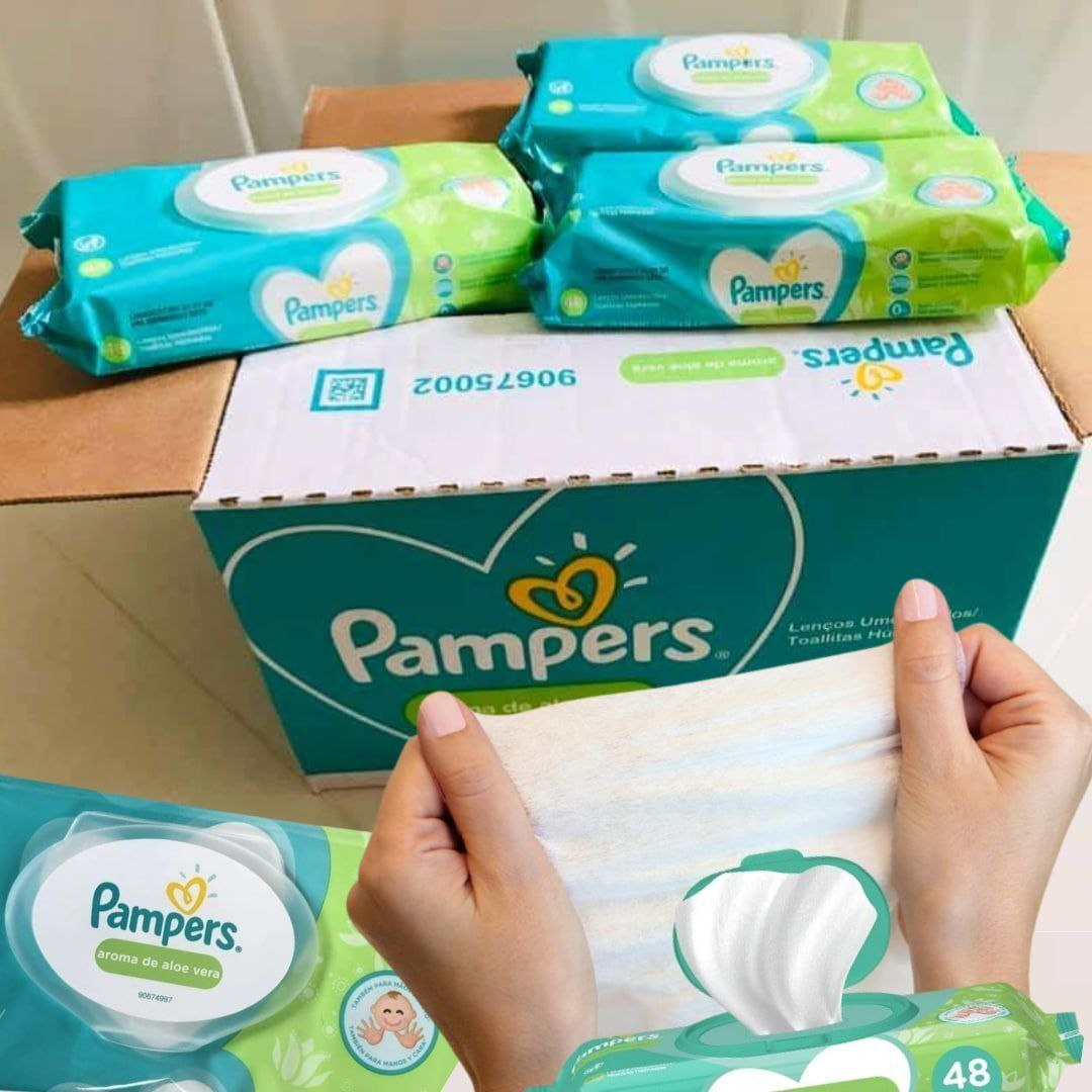 Lenços Umedecidos Pampers Aroma de Aloe Vera 48 Unidades