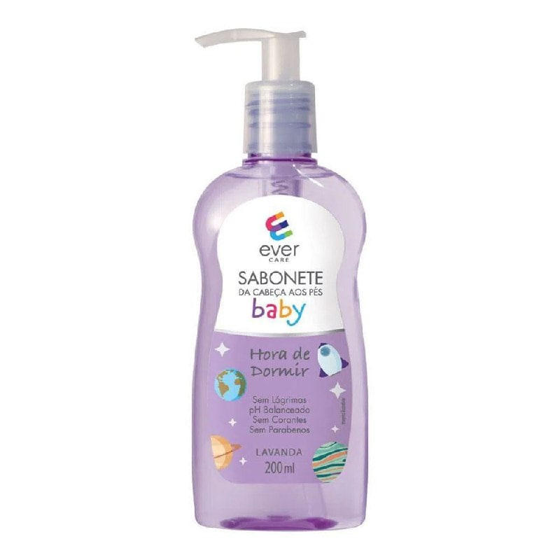 Sabonete Líquido Ever Care Baby Hora De Dormir Lavanda 200ml