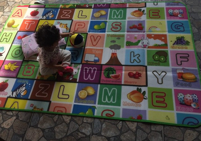 Tapete Infantil Dobrável Térmico com Bolsa para Transporte 1,80X1,20m