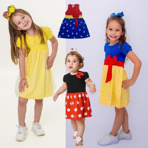 4 Vestidinhos por R$100 (1 a 8 anos)*