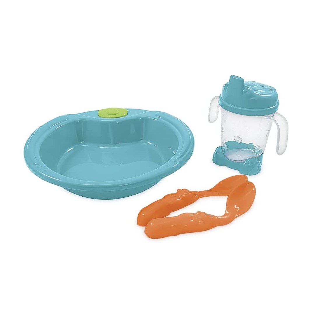 Adoleta Bebê Kit Alimentacao Colore, Azul Turquesa