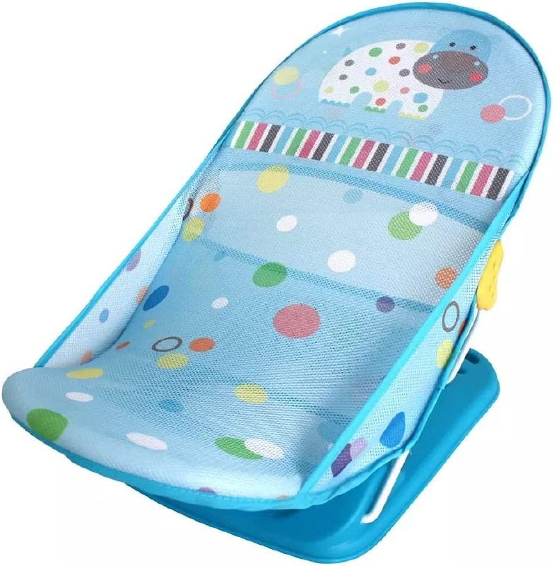 Cadeirinha Divertida Para Banho Reclinável Color Baby Azul