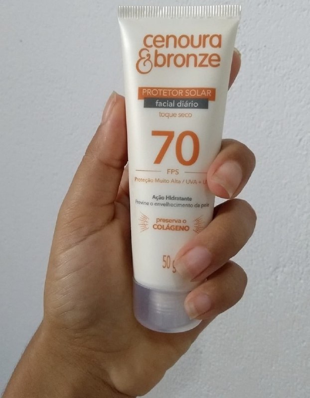 Cenoura e Bronze Protetor Solar Facial Fps70 - 50 g